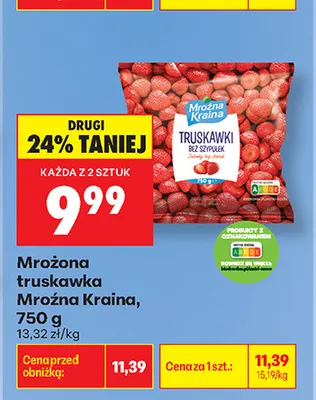 Mrożona truskawka Mroźna Kraina promocja w Biedronka