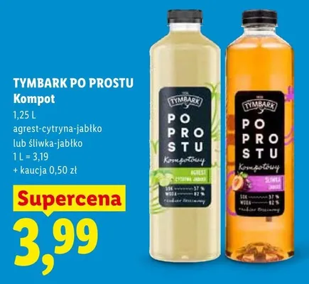 Kompot Tymbark Po Prostu promocja w Lidl