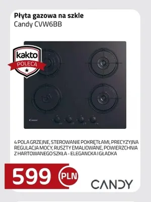 Płyta gazowa na szkle Candy CVW6BB promocja w kakto.pl