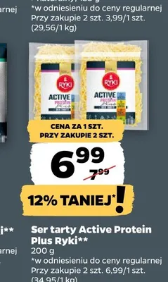 Ser tarty Active Protein Plus Ryki promocja w Netto