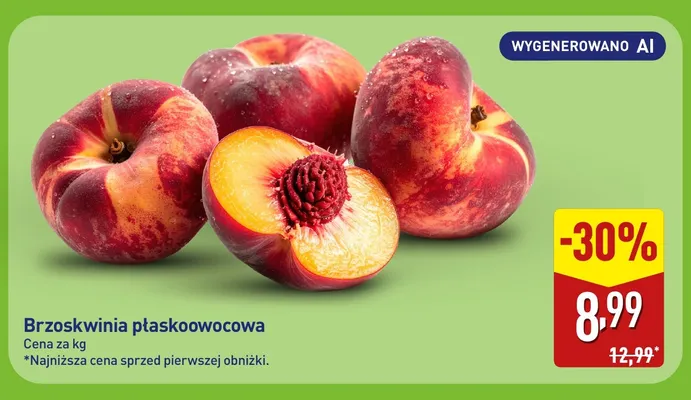 Brzoskwinie płaskoowocowe promocja w Aldi