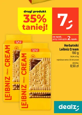 Herbatniki Leibniz Choco Cream promocja w Dealz