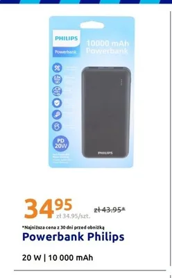 Powerbank Philips 20W 10000mAh promocja w Action