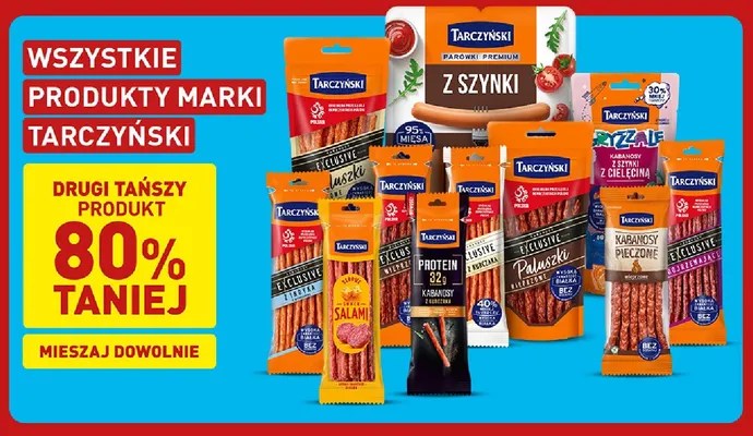 Kabanosy Exclusive wieprzowe Tarczyński promocja w Aldi