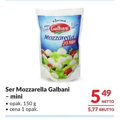 Ser mozzarella Galbani mini promocja w Makro