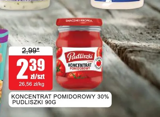 Koncentrat pomidorowy 30% Pudliszki promocja w Bingo