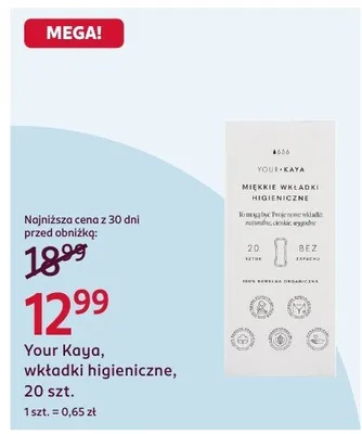Wkładki higieniczne promocja w Rossmann