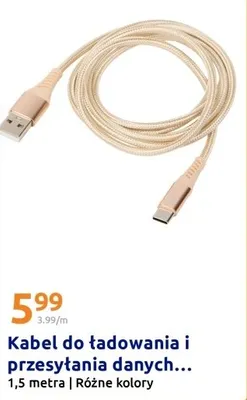 Kabel do ładowania i przesyłania danych promocja w Action