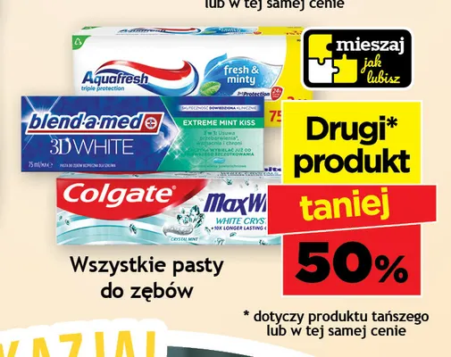 Pasta do zębów Aquafresh Triple Protection Fresh & Minty promocja w Gram Market