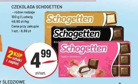 Czekolada Schogetten promocja w Sedal