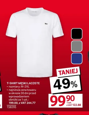 T-shirt męski Lacoste promocja w Selgros