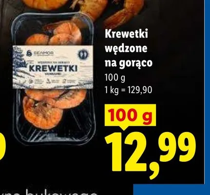 Krewetki wędzone na gorąco Seamor promocja w Lidl
