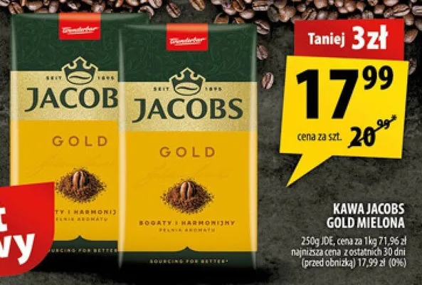 Kawa Jacobs Gold mielona promocja w Arhelan
