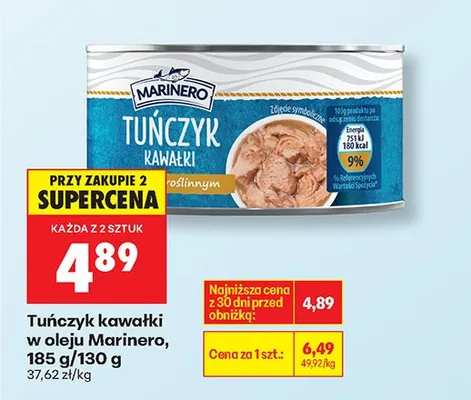Tuńczyk kawałki w oleju roślinnym promocja w Biedronka