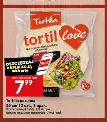 Tortilla pszenna Tortil Love 12-pak promocja w Twój Market