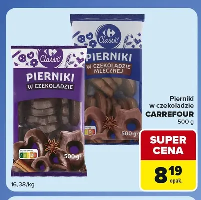 Pierniki w czekoladzie Carrefour promocja w Carrefour Market