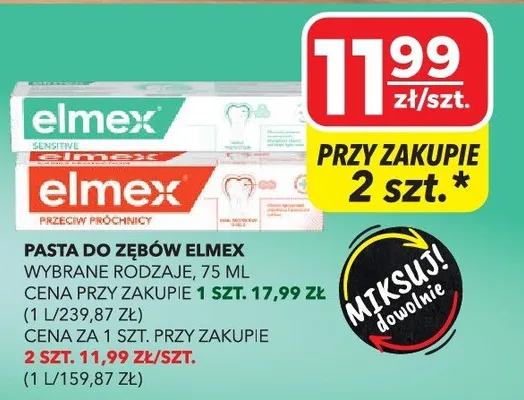 Pasta do zębów wybrane rodzaje promocja w Top Market
