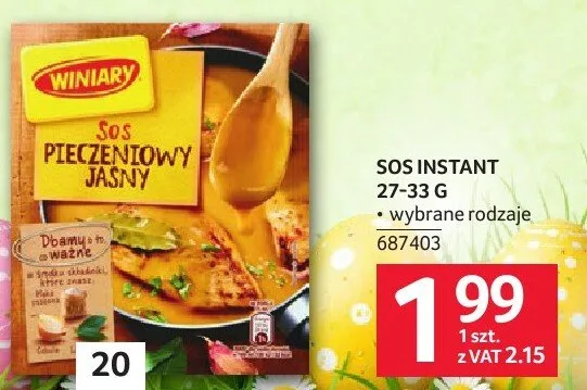 Sos instant Winiary 27-33 g promocja w Selgros