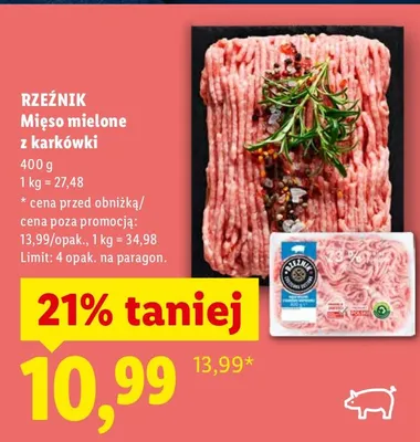 Mięso mielone z karkówki promocja w Lidl