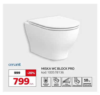 Miska Wc Cersanit Block Pro promocja w Komfort