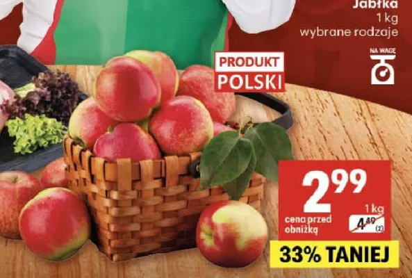 Jabłka 1kg promocja w Delikatesy Centrum