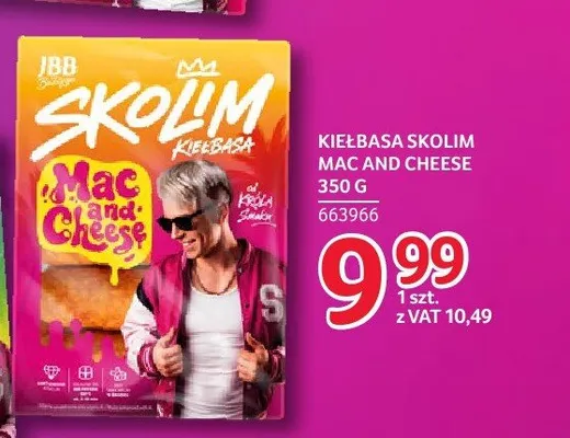 Kiełbasa JBB Bałdyga Skolim Mac and Cheese promocja w Selgros
