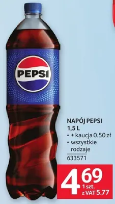 Napój Pepsi 1.5 l promocja w Selgros