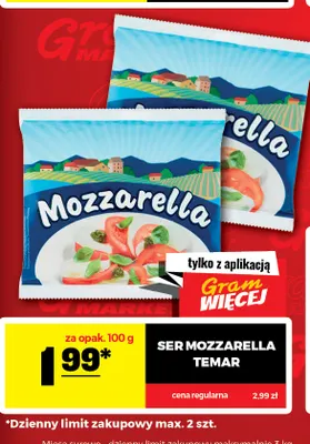 Ser mozzarella Temar promocja w Gram Market