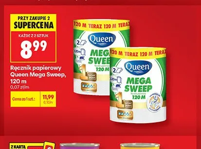 Ręcznik papierowy Queen Mega Sweep promocja w Biedronka