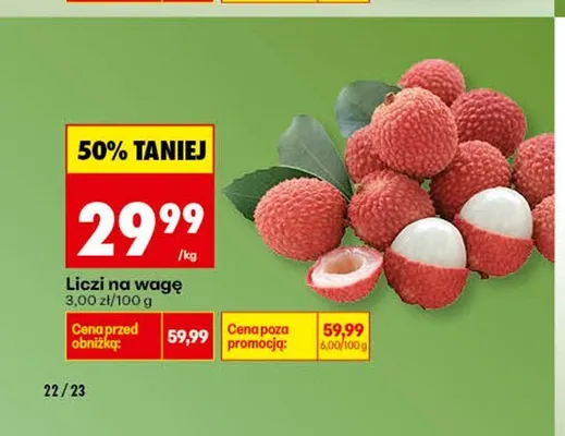 Liczi na wagę promocja w Biedronka