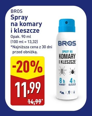 Spray Bros na komary i kleszcze promocja w Aldi