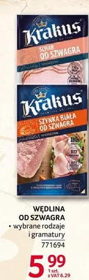 Wędlina od szwagra wybrane rodzaje i gramatury Krakus promocja w Selgros
