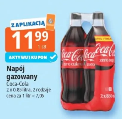 Napój gazowany Coca-Cola 2-pak promocja w Leclerc