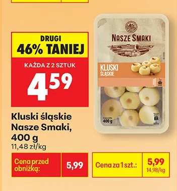 Kluski śląskie Nasze Smaki promocja w Biedronka