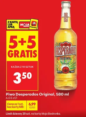 Piwo Desperados Original promocja w Biedronka
