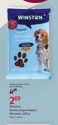 Karma uzupełniająca dla psów Winston wołowina cielęcina promocja w Rossmann