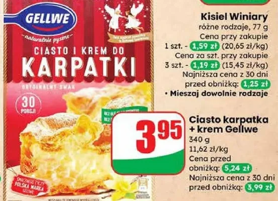 Ciasto karpatka + krem promocja w Dino