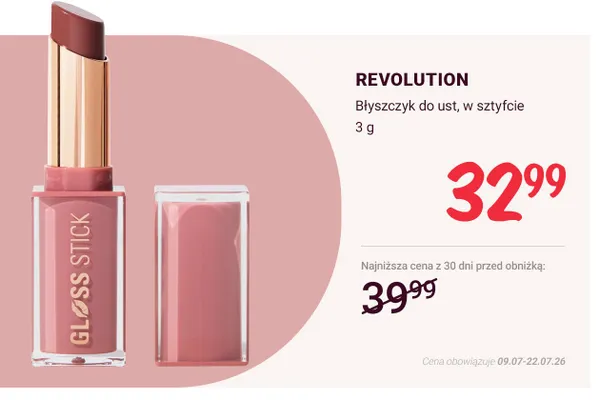 Błyszczyk do ust w sztyfcie Revolution promocja w Rossmann
