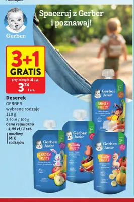 Deserek Gerber Junior Yellow Fruits promocja w Intermarche