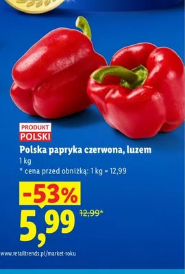 Papryka czerwona polska promocja w Lidl