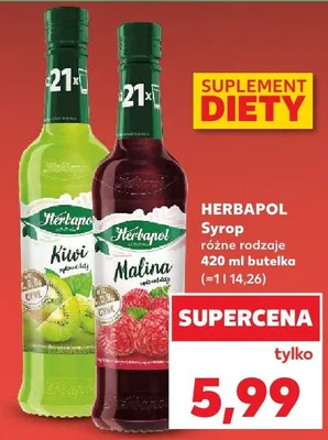 Syrop różne rodzaje Kiwi promocja w Kaufland