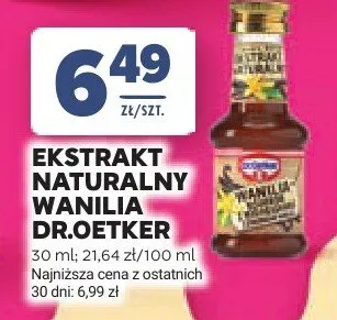 Ekstrakt naturalny wanilia Dr.Oetker promocja w Stokrotka
