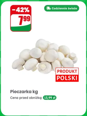 Pieczarka świeża polska promocja w Dino
