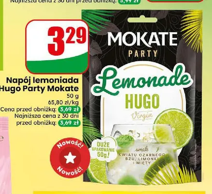 Napój lemoniada Hugo Party Mokate promocja w Dino