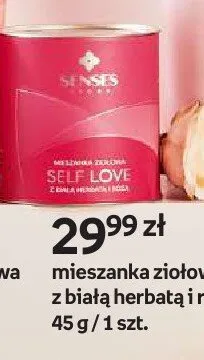 Mieszanka ziołowa z białą herbatą i różą Senses Story 45g promocja w Empik