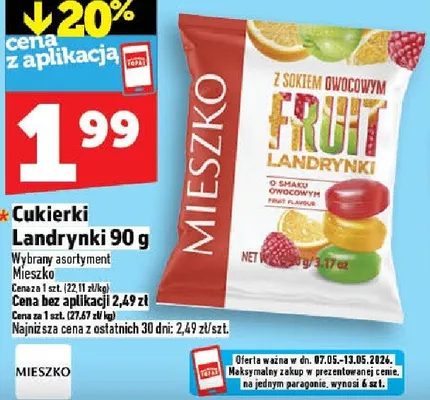 Cukierki Landrynki Mieszko promocja w TOPAZ