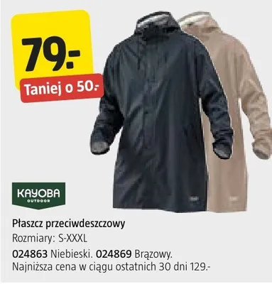 Płaszcz przeciwdeszczowy promocja w Jula