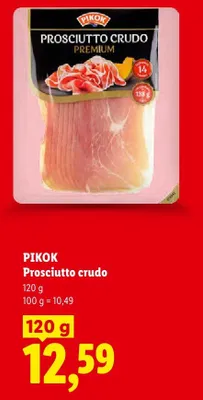 Szynka Prosciutto crudo Pikok promocja w Lidl