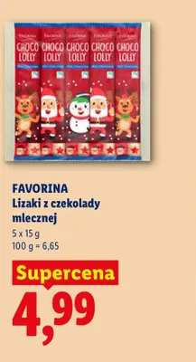 Lizaki z czekolady mlecznej Favorina promocja w Lidl