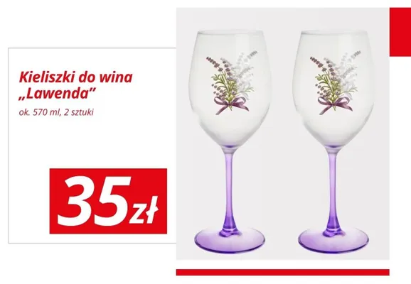 Kieliszki do wina Lawenda 2-pak ok. 570 ml promocja w KiK